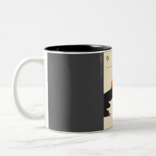 Japan Tokyo Mount Fuji Vintage Mininimal Travel Po Two-Tone Coffee Mug