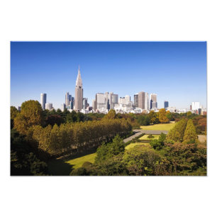 Japan. Tokyo. Shinjuku District Skyline and Photo Print