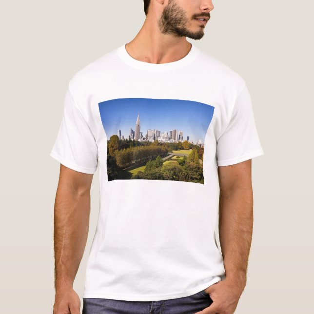 Japan. Tokyo. Shinjuku District Skyline and T-Shirt (Front)