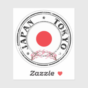 Japan TokyoSeal Sticker Round Flag For Laptop Book