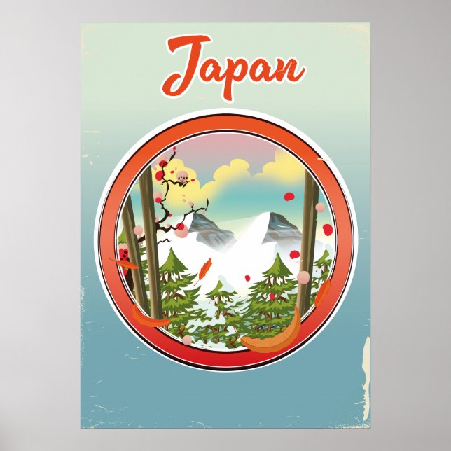 Japan travel logo poster (Front)