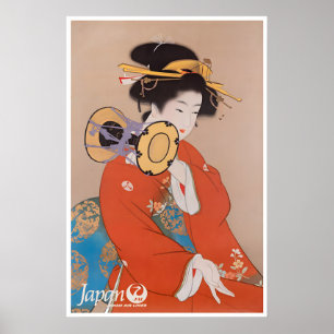 Japan Travel Poster Japan Airlines Art Print