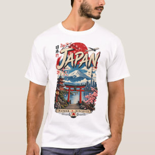 Japan Travel T-Shirt Mount Fuji Vintage Japanese