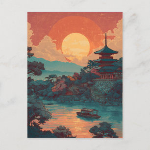 Japan vintage postcard