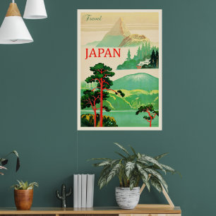 Japan vintage travel poster