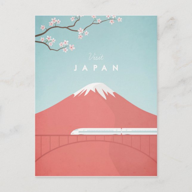 Japan Vintage Travel Poster - Art Postcard (Front)