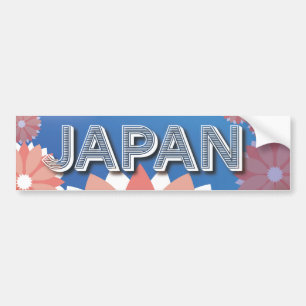 Japan vintage travel poster bumper sticker