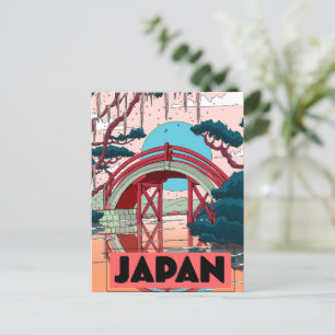 Japan Vintage travel poster Holiday Postcard