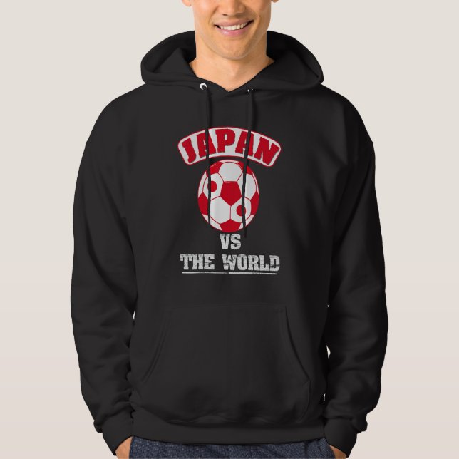 Japan Vs The World Japanese Flag Soccer Football F Hoodie (Front)