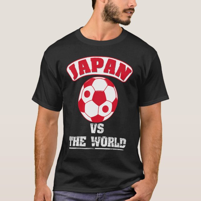 Japan Vs The World Japanese Flag Soccer Football F T-Shirt (Front)