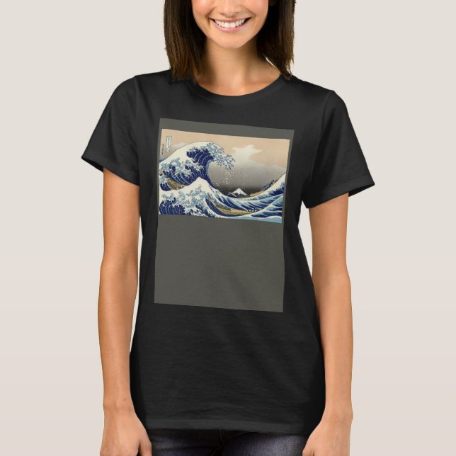 Japan Wave Design  The Great Wave Off Kanagawa  by T-Shirt (Front)