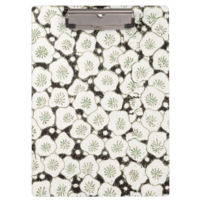 Japan White Flower floral garden Clipboard (Front)