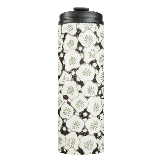 Japan White Flower floral garden Thermal Tumbler (Front)