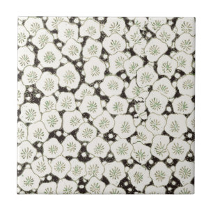 Japan White Flower floral garden Tile