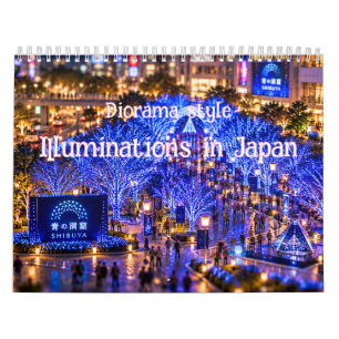 Japan Winter  Illuminations Diorama Art  Calendar