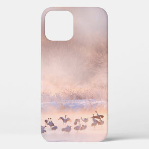Japan winter nature. Wildlife scene, snowy nature. iPhone 12 Case