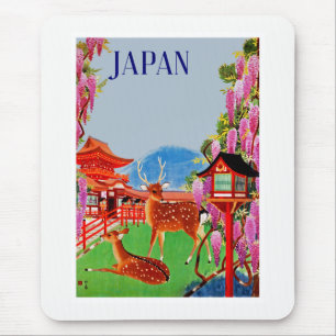 Japan with Deer Mouse Pad