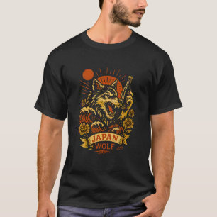 Japan Wolf – Retro Japanese Wild Style Design T-Shirt