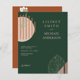 Japandi Abstract Scandinavian Geometric Wedding