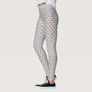 Japandi floral pattern _ Spring Leggings