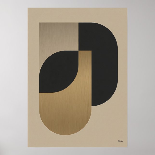 Japandi Luxury Minimal Geometric Abstract Wall Art (Front)