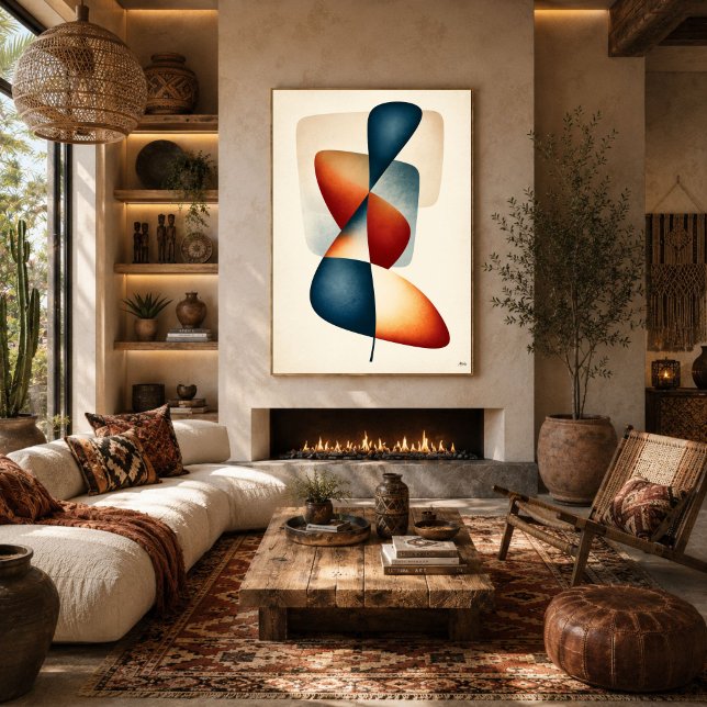 Japandi Organic Abstract Wall Art with Biomorphic  (Creator Uploaded)