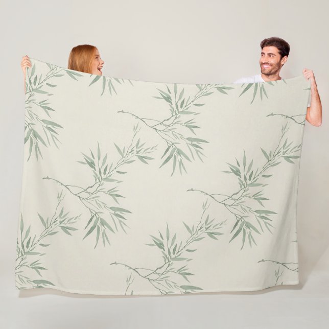 Japandi Serenity Fleece Blanket (In Situ)