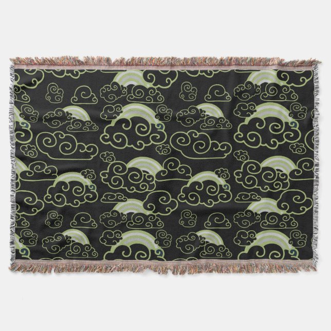 Japandi Style Home Decor Throw Blanket (Front)