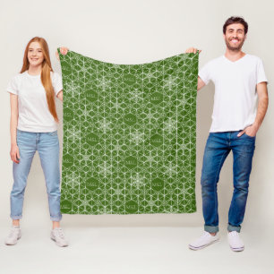 Japandi style Snowflake Fleece Blanket