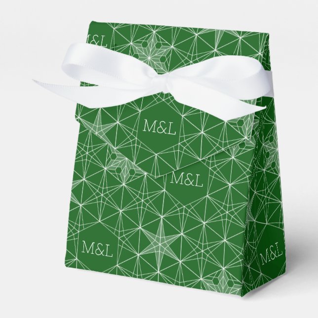 Japandi style Snowflake Wedding Favour Box (Front Side)