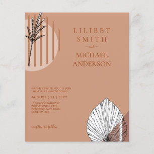 Japandi Wedding Scandinavian Abstract Geometric Flyer