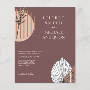 Japandi Wedding Scandinavian Abstract Geometric Flyer