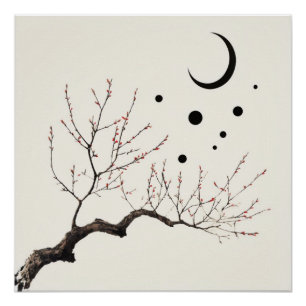 Japandi Zen: Minimalist Abstract Illustration Poster