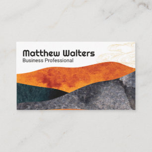 Japanese Abstract Hand Drawn Art Business Card