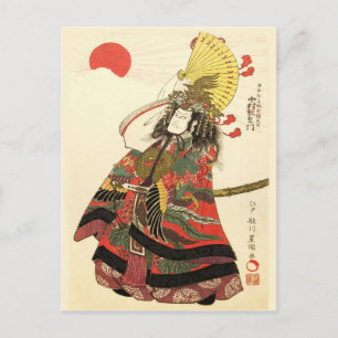 Japanese Actor as a Samurai Military Leader Postcard