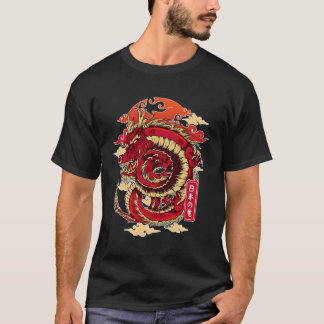 Japanese Aesthetic Dragon Tokyo Japan Asian 80Â€™S T-Shirt