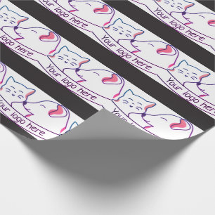 Japanese Aesthetic Kawaii Cat Wrapping Paper
