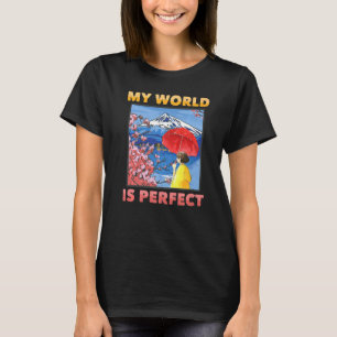 Japanese Aesthetic  My World Is Perfect  Cherry Bl T-Shirt
