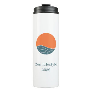 Japanese Aesthetic Sun and Sea Thermal Tumbler