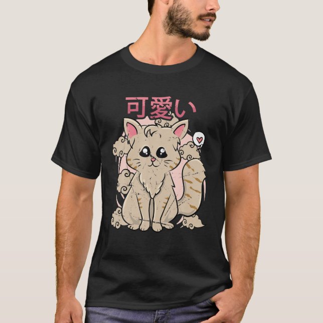Japanese Aesthetics - Cute Kawaii Anime Cat - Clou T-Shirt (Front)