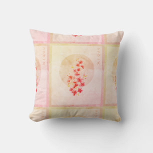 Japanese aged floral blossoms at Spring time Cushion