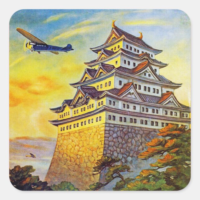 Japanese Air Transport with Pagoda Square Sticker (Front)