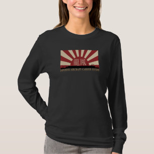 Japanese Aircraft Carrier Ryuho Rising Sun Flag T-Shirt