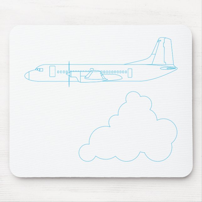 Japanese Airplane "YS-11" Mouse Pad (Front)