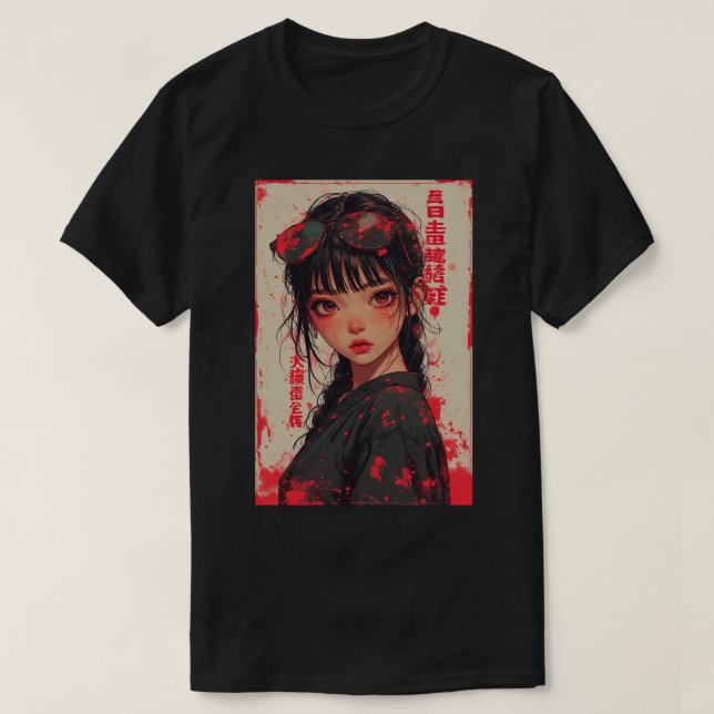 Japanese Anime Girl Fantasy Art 02 T-Shirt (Design Front)