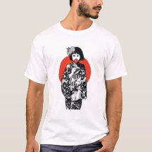 Japanese Anime Kawai Kimono Girl Men's T-Shirt
