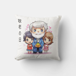 Japanese Anime Respect for the Aged Day Cushion