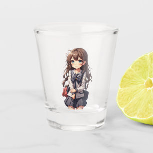 Japanese Anime School Girl Shot Glass