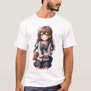 Japanese Anime School Girl T-Shirt