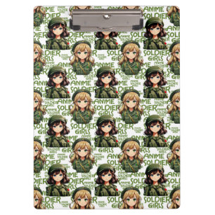 Japanese Anime Soldier Pattern Design Clipboard